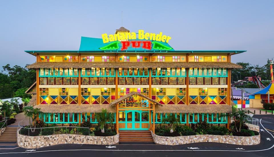 Exterior view of the Banana Bender Pub in Palmview, a popular Sunshine Coast live music and event venue.